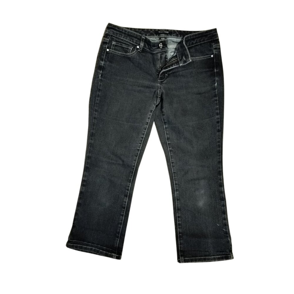 WHBM capri ankle jeans denim in black wash, true Y2K 2000s look